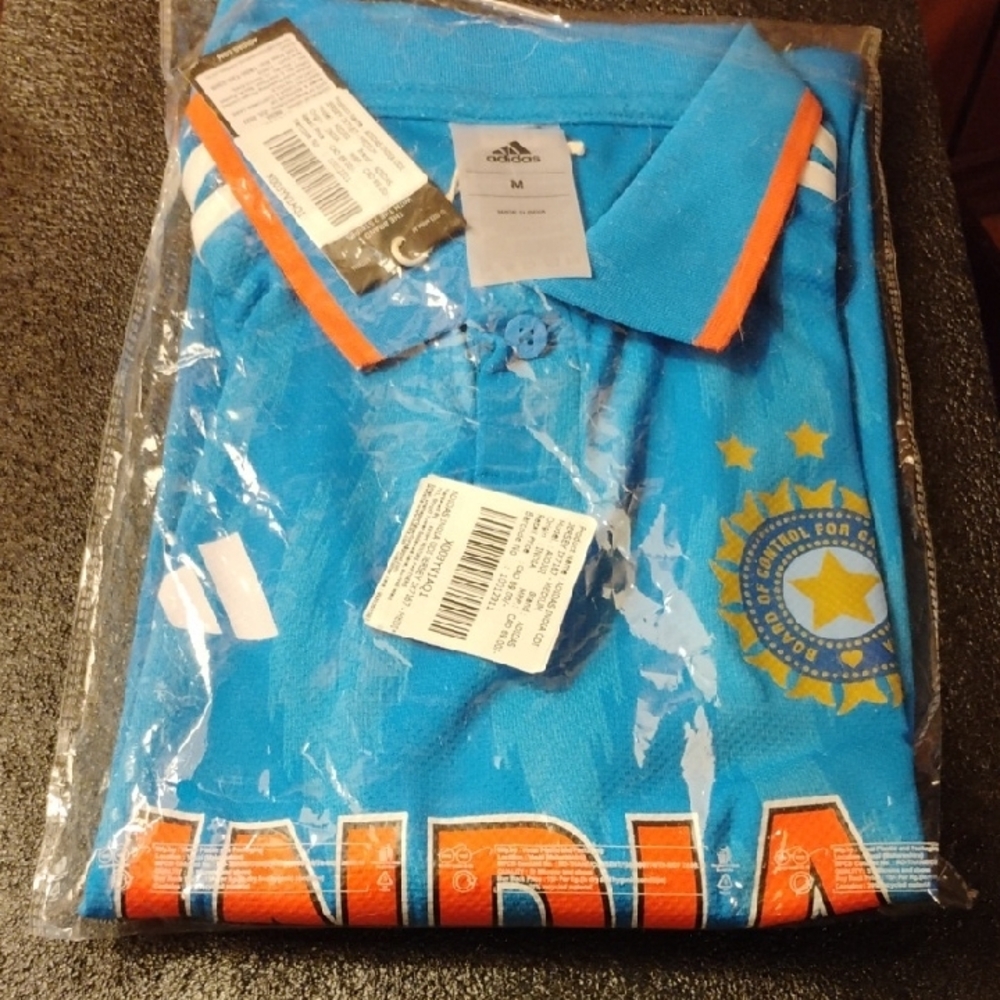 Adidas Blue and Orange Jersey with India Print
